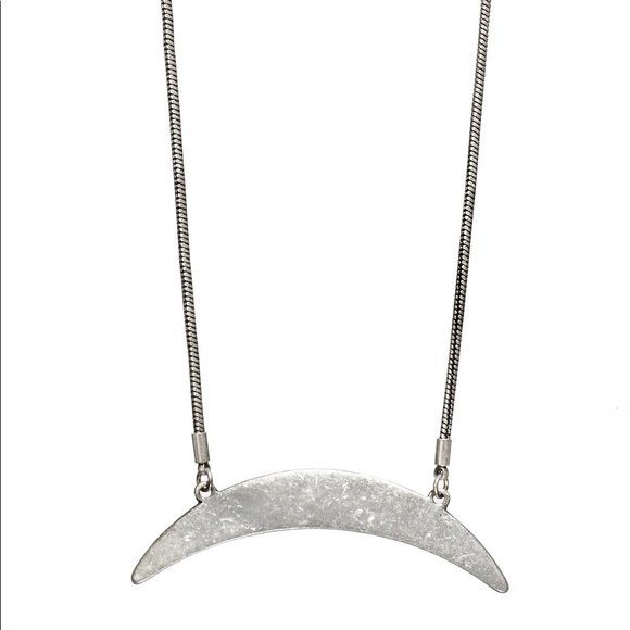 Jenny Bird Crescent Moon Necklace- silver - Picture 6 of 11